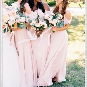 Blush off the shoulder Morilee by Madeline Gardner
